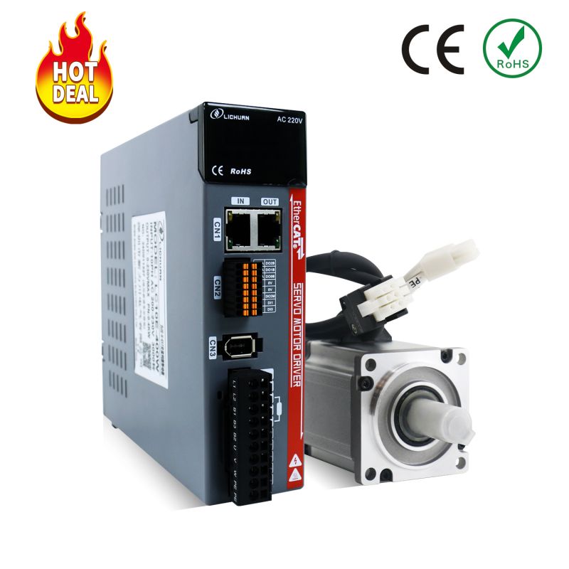 Ethercat AC سروو موتور 400 وات 3000 دور در دقیقه کیت 1.27 نانومتری A